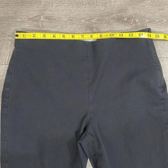 Everlane The Side Zip Stretch Cotton Pant Black 8 - Picture 8 of 14